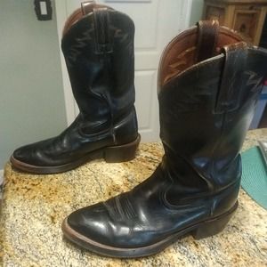 Ariat Black Deertan Legend Men's Leather Western Cowboy Boots Size 10 D